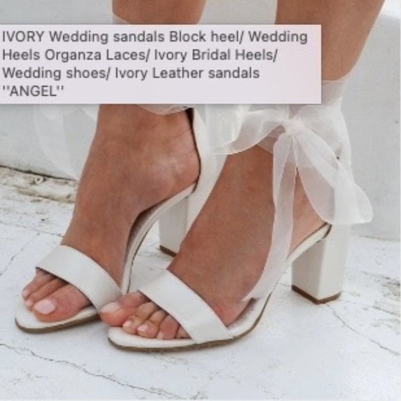 Lovely Bride by Anna bridal sandal shoe organza ribbon Greece sz 40 - Picture 2 of 11